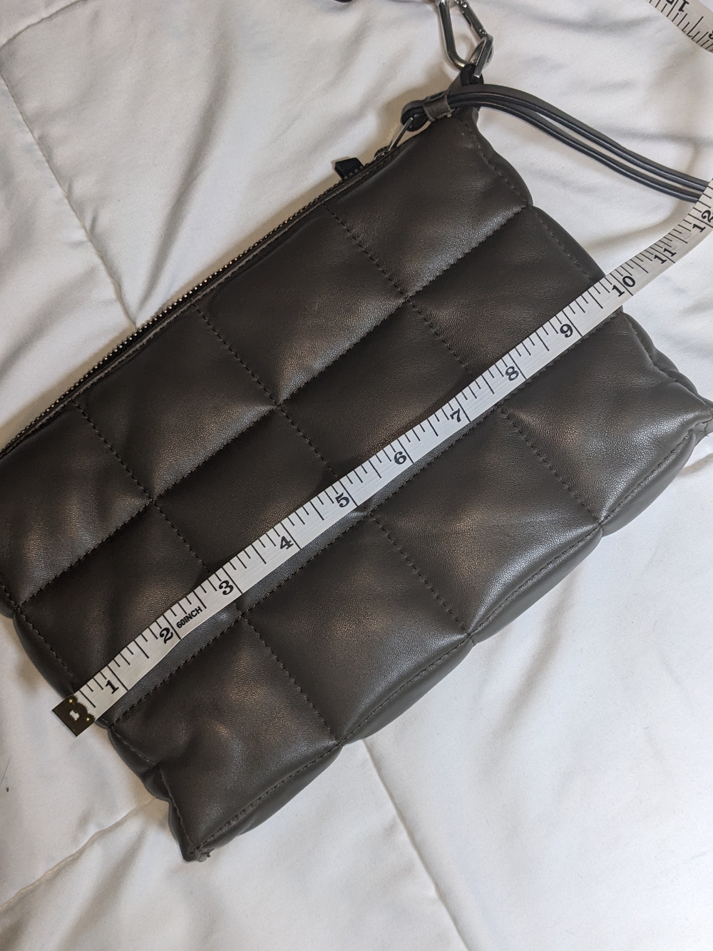 All Saints Olive Quilted Leather Eve Shoulder Bag - Picture 13 of 15